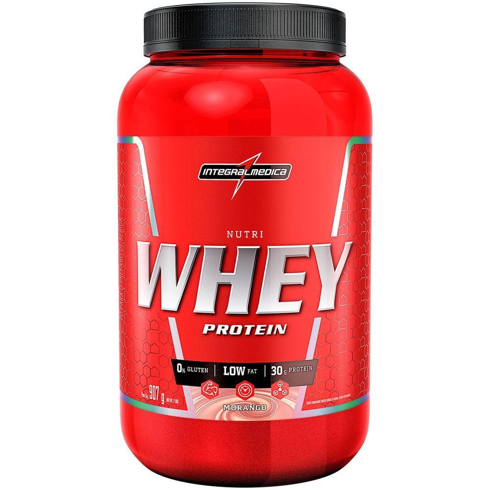 Whey Protein Integralmédica Morango Nutri - 907g