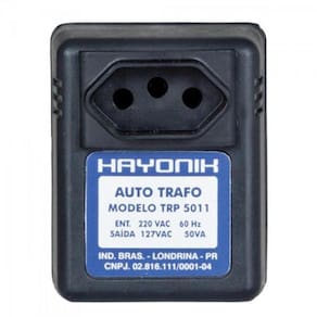 Auto Transformador Parede 220/127Vac 50Va Trp 5011 Preto Hayonik