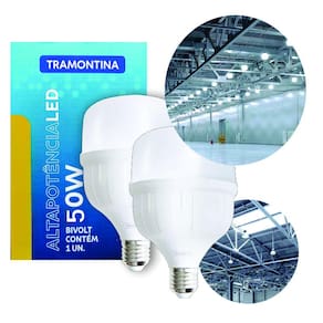 Kit 2 Lâmpadas Led Alta Potência 50W 6500K Bivolt Tramontina