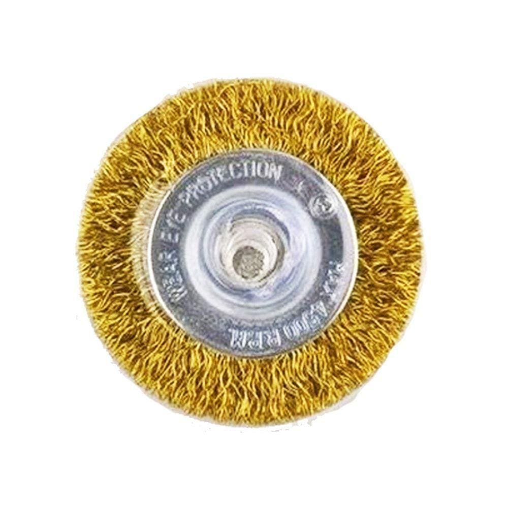 Escova Circular Com Haste Starfer 100Mm X 10Mm