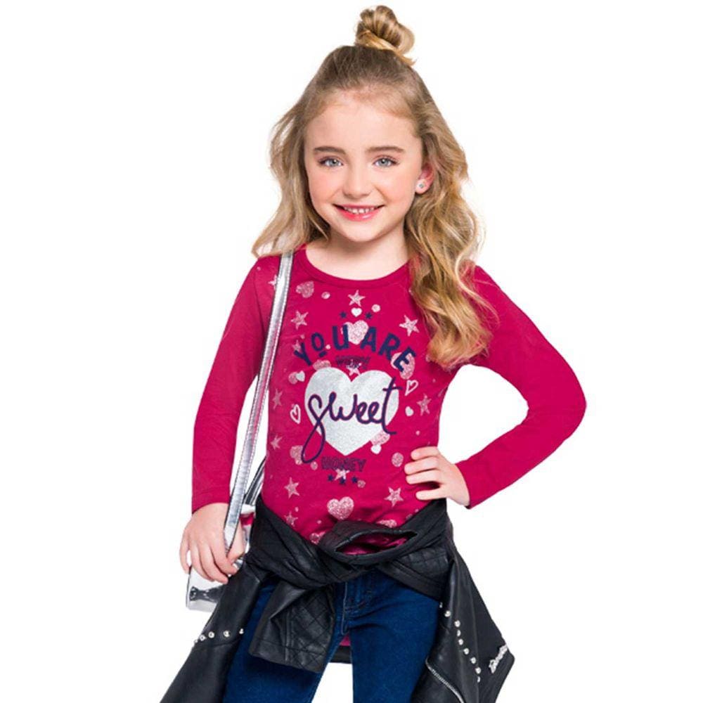 Blusa Infantil Manga Longa Estampada Feminina Brandili Ref: 53925 4/10