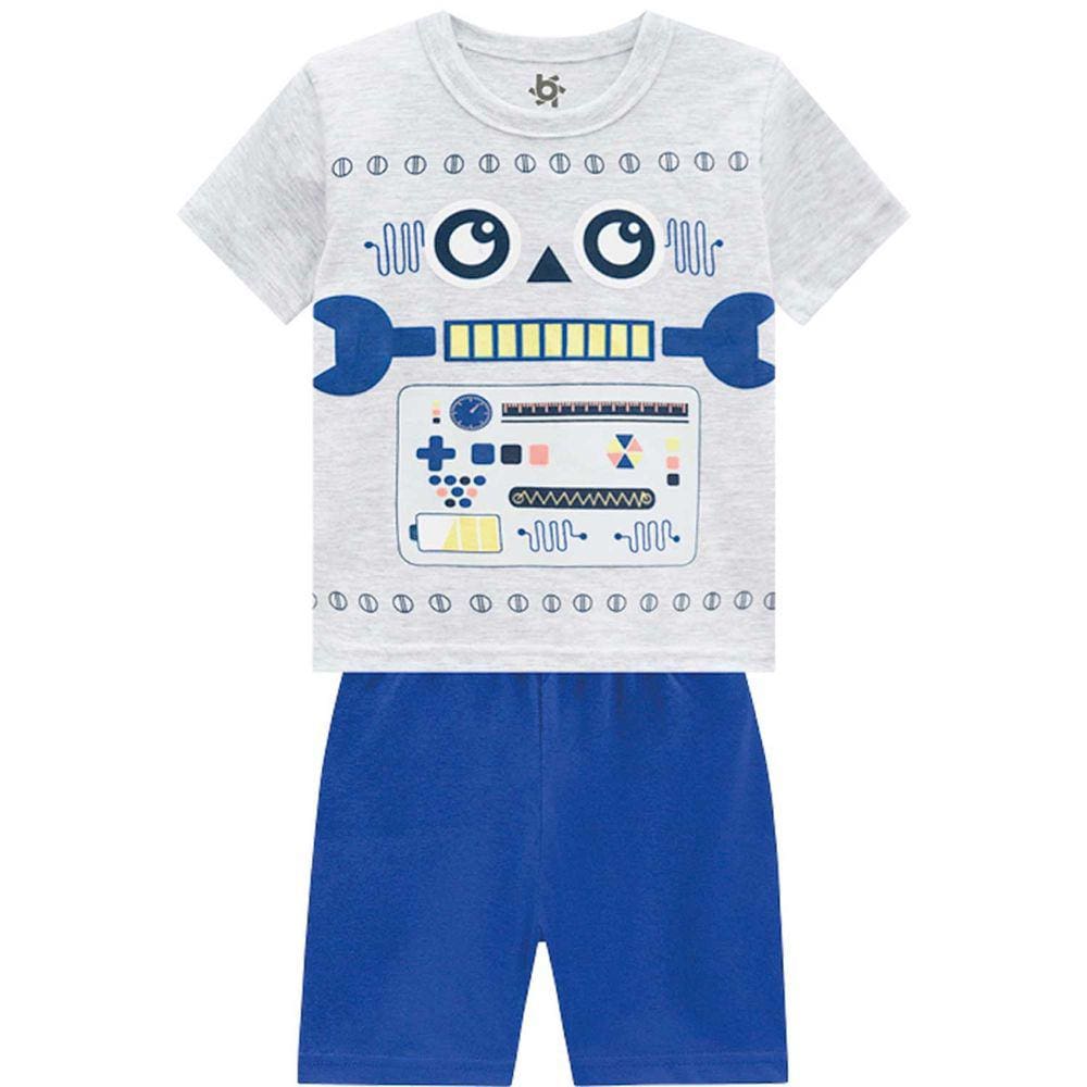 Pijama Infantil Manga Curta Estampado Masculino Brandili Ref:34317 1/3