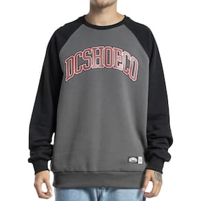 Moletom DC Shoes Careca Misfit Premium WT23 Cinza/Preto