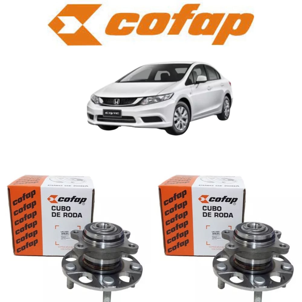 Par Cubo de Roda Traseiro Honda Civic 2.0 Cofap 2014 2015