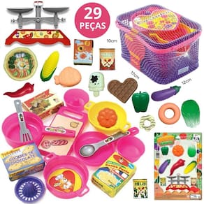 Brinquedos comidinhas Cestinha Panelinhas Legumes Infantil