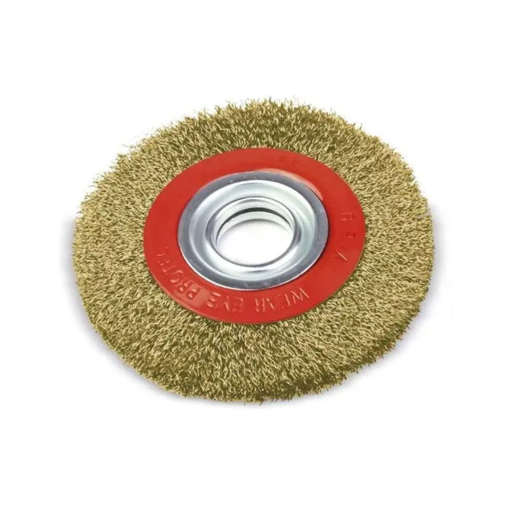 Escova Circular Em Aço Latonado Starfer 6 X 1 4