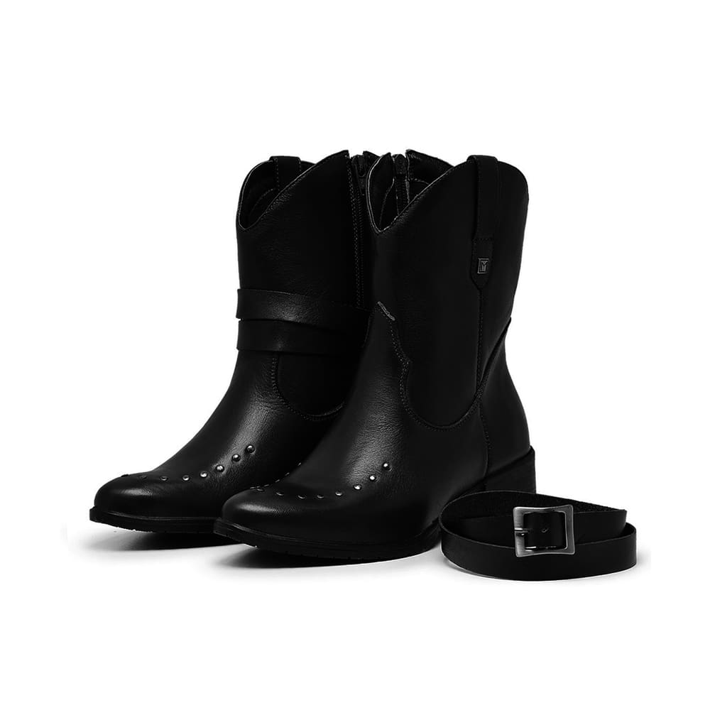 Bota de Couro Western Preto