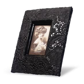 Porta Retrato Design Loches 10x15 cm Moldura Rendas Preta