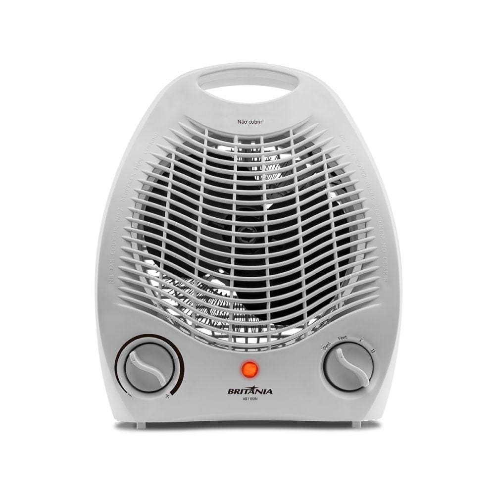 Aquecedor Termoventilador Britânia c/ Controle de Temperatura AB1100N 1500W Branco