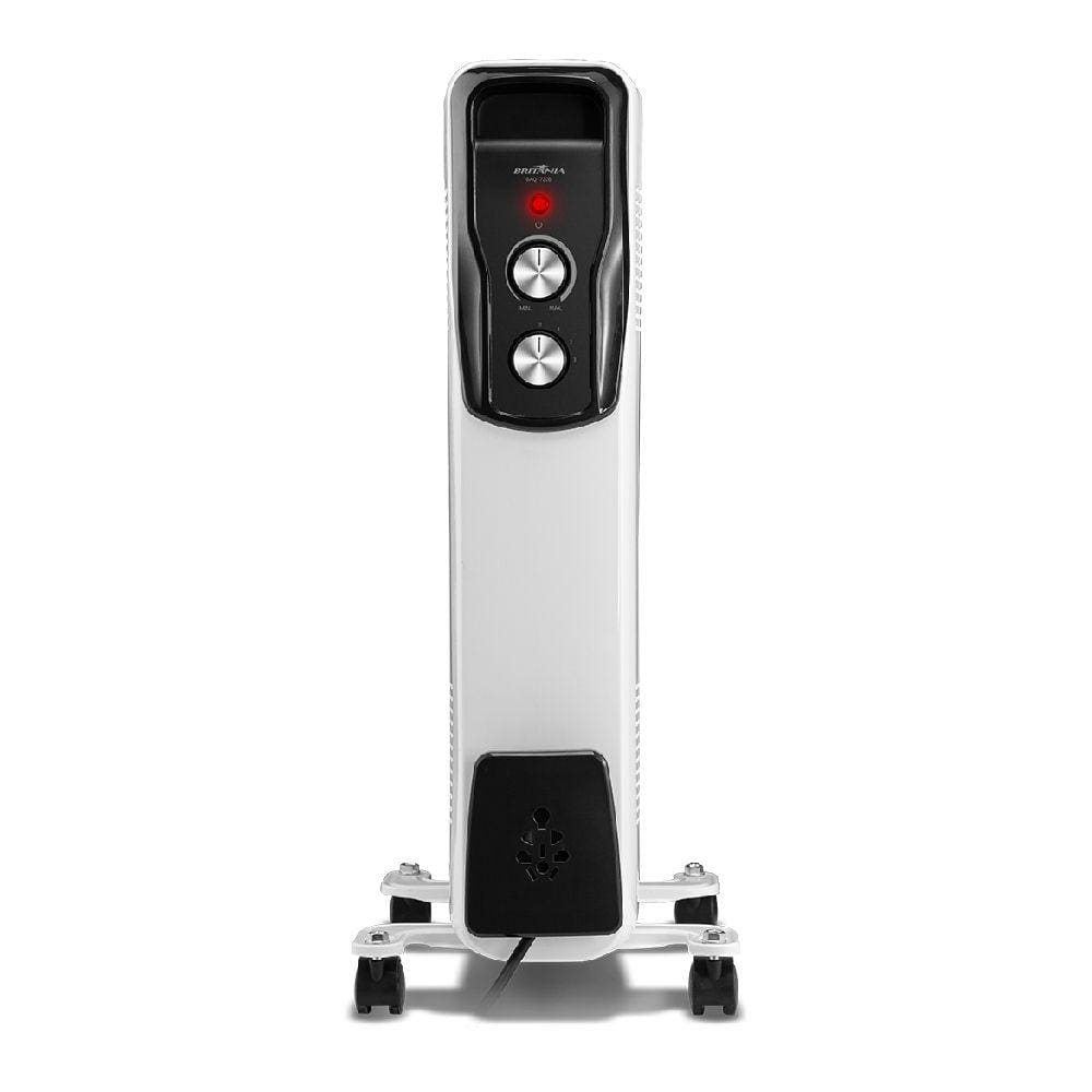 Aquecedor À Óleo Britânia c/ Controle de Temperatura BAQ1720B 1500W Branco