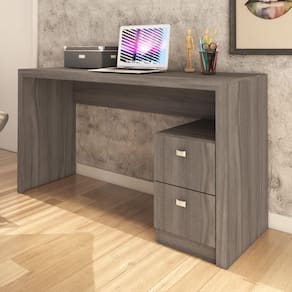 Mesa para Escritório ME4130 com 2 Gavetas - Carvalho