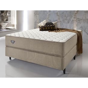 Cama Box Casal Relax Duo Confort II Molas Ensacadas 138x188x70 - Bege