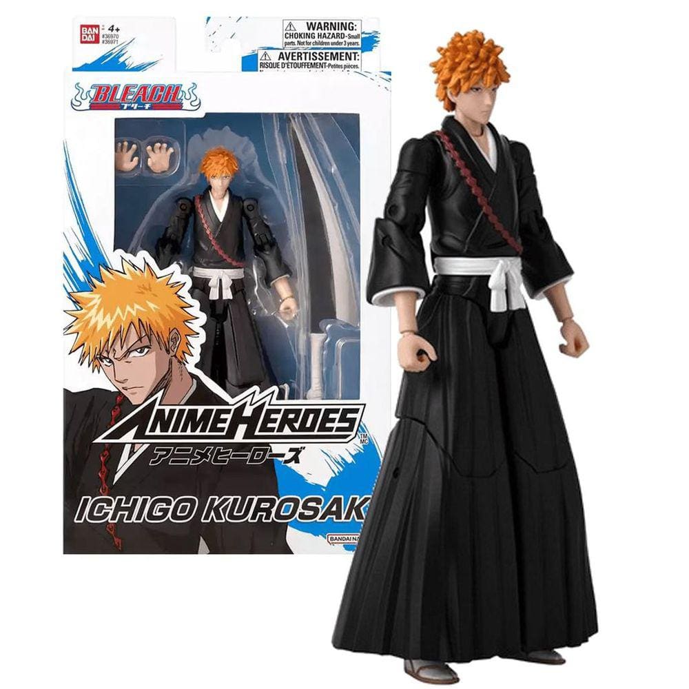 Boneco Bleach Ichigo Kurosaki Bandai Anime Heroes