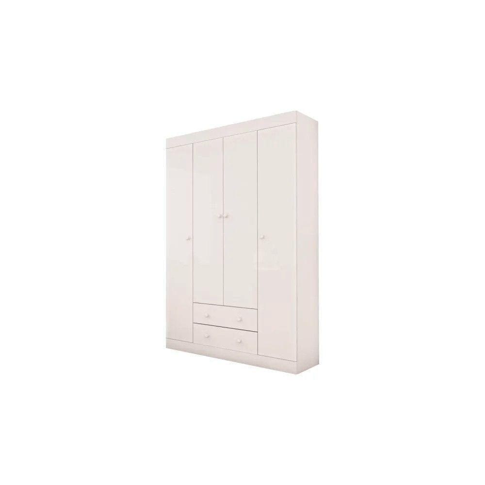 Guarda Roupa Infantil Helena 04 Portas 02 Gavetas Branco - Phoenix