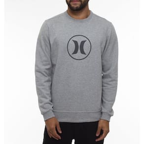 Moletom Hurley Careca Circle Stone WT23 Masculino Cinza
