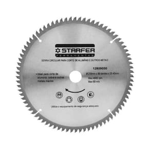 Serra Circular Alumínio Starfer 250Mm X 80 Dentes 10