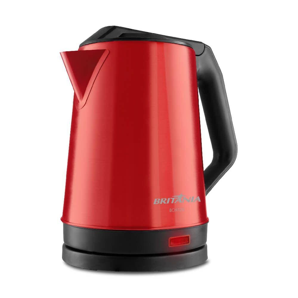 Chaleira Elétrica Britânia 1,9L c/Botão Automático BCH12V Vermelha