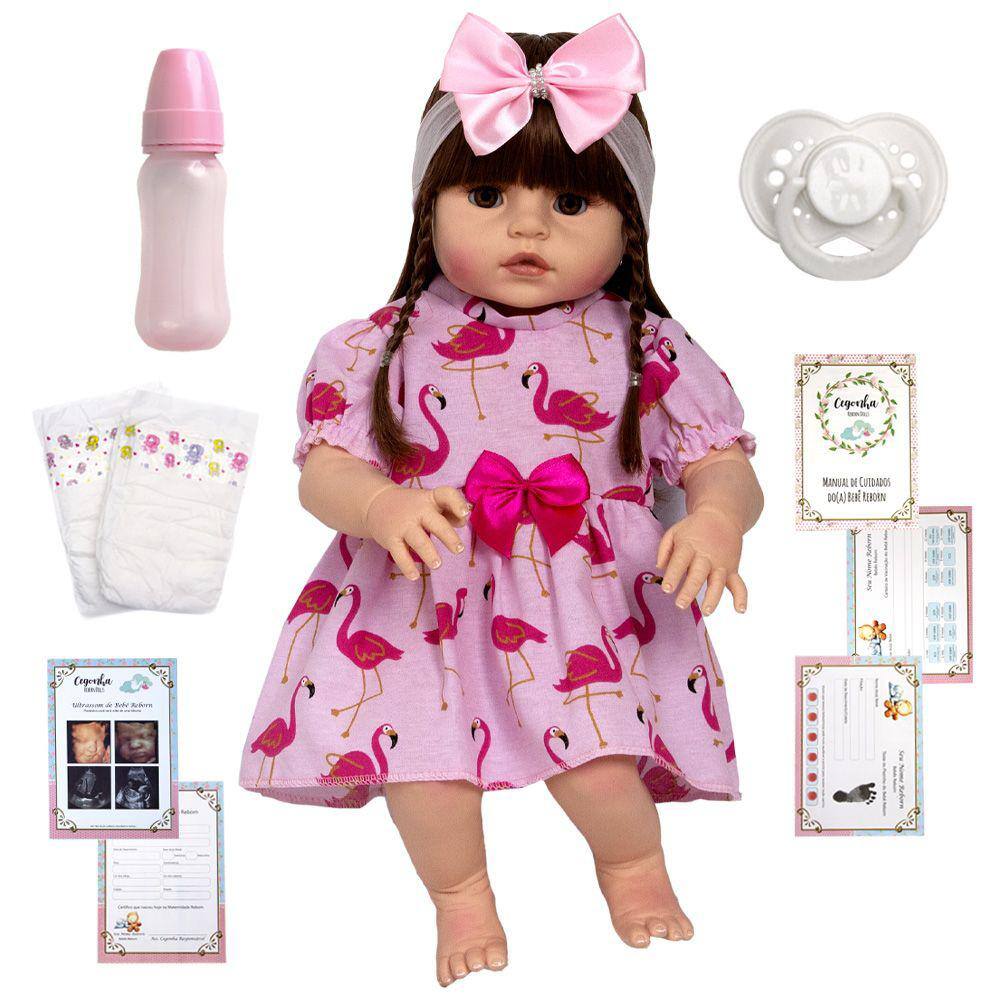 Brastoy Bebe Reborn Original Silicone Barata Boneca Realista Princesa 55CM  em Promoção é no Buscapé