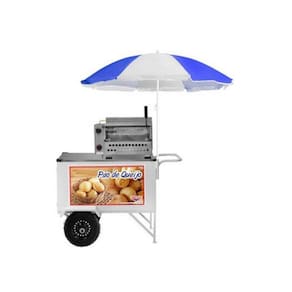 Carrinho de Pão de Queijo com Guarda Sol e Rodas Pneumáticas