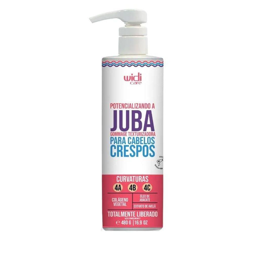 Potencializando A Juba Gommage Texturizadora Cabelos Crespos Widi Care 480g