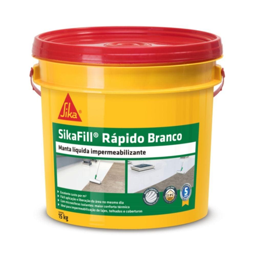 Impermeabilizante Sika Fill Rápido 15kg Branco