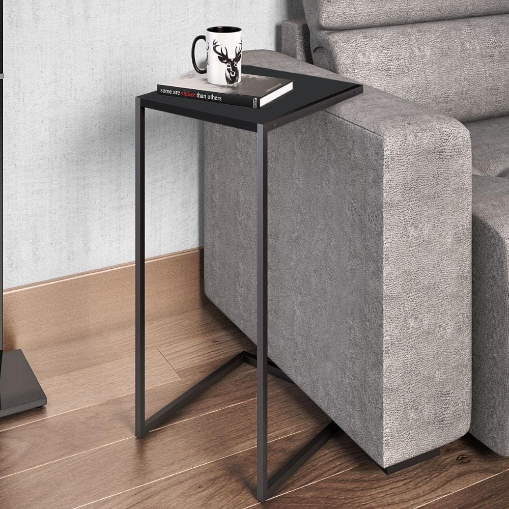 Mesa de Apoio Lateral Industrial - Preto