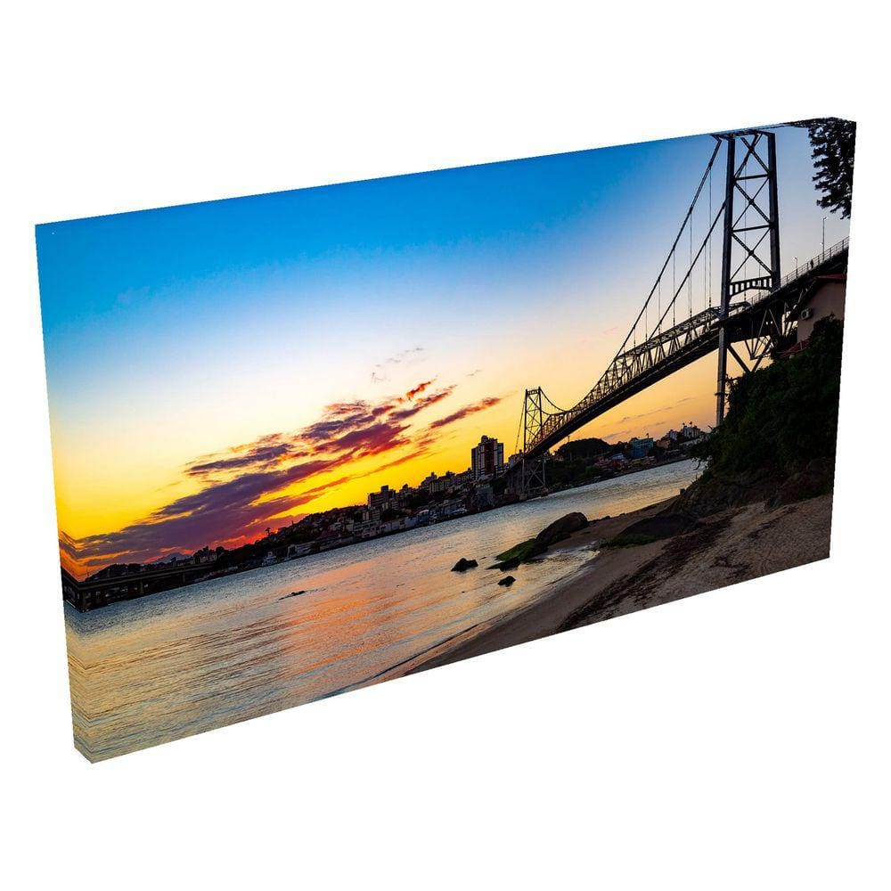 Quadro Decorativo Grande Tela Borda Infinita- Florianópolis