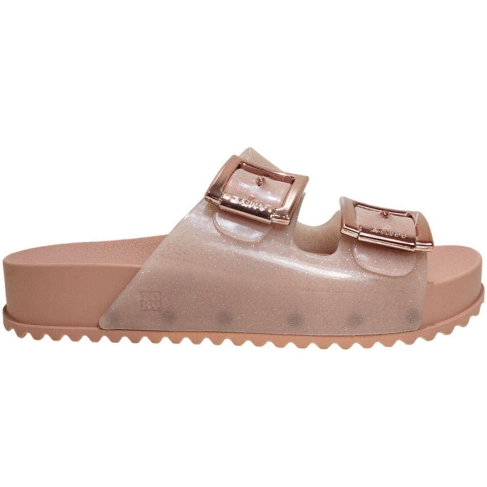 Chinelo Birken Casual Feminino Borracha Tiras com Fivelas Metalizadas Zaxy 18063