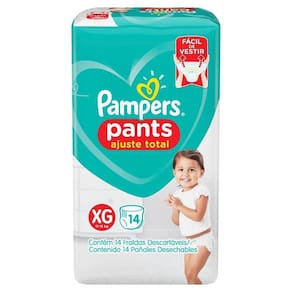 Fralda Descatável Pampers Pants Ajuste Total Tamanho XG - 8 Pacotes com 14 Tiras