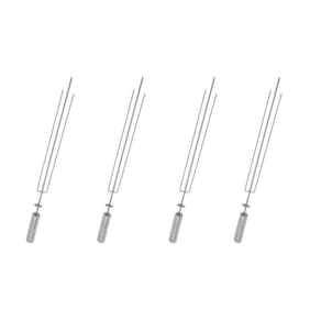 Kit 4 Espetos Tridente Giratórios para Churrasqueira Pratic