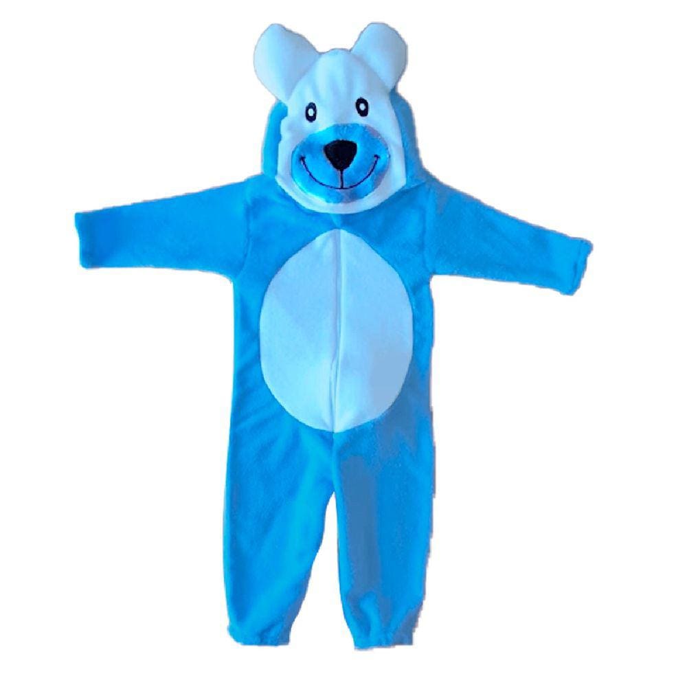 Macacão Pijama Bebê Plush Tamanho 1 ao 3 Urso Hannys Baby