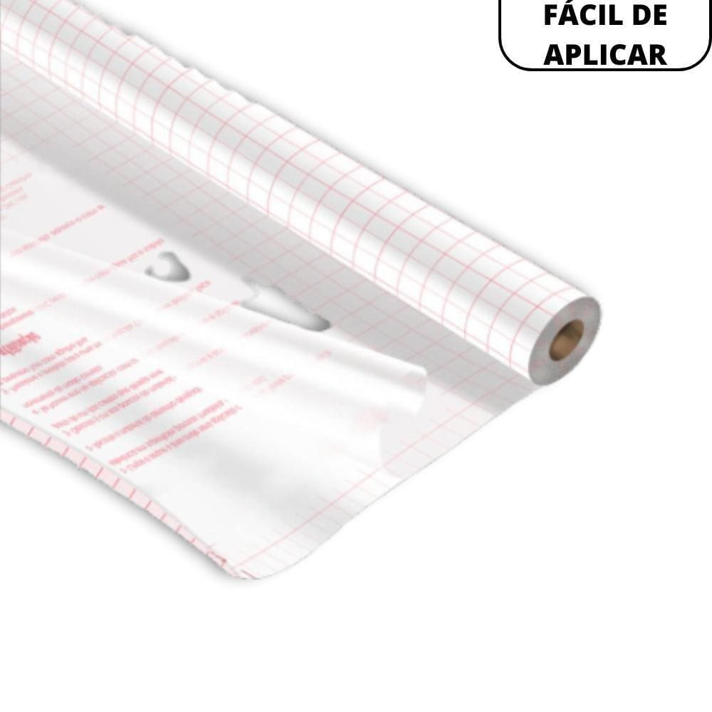 Papel Adesivo Liso Cristal Transparente Contact 45Cm X 25M Para Paredes Encapar Caderno E Envelopa Móveis