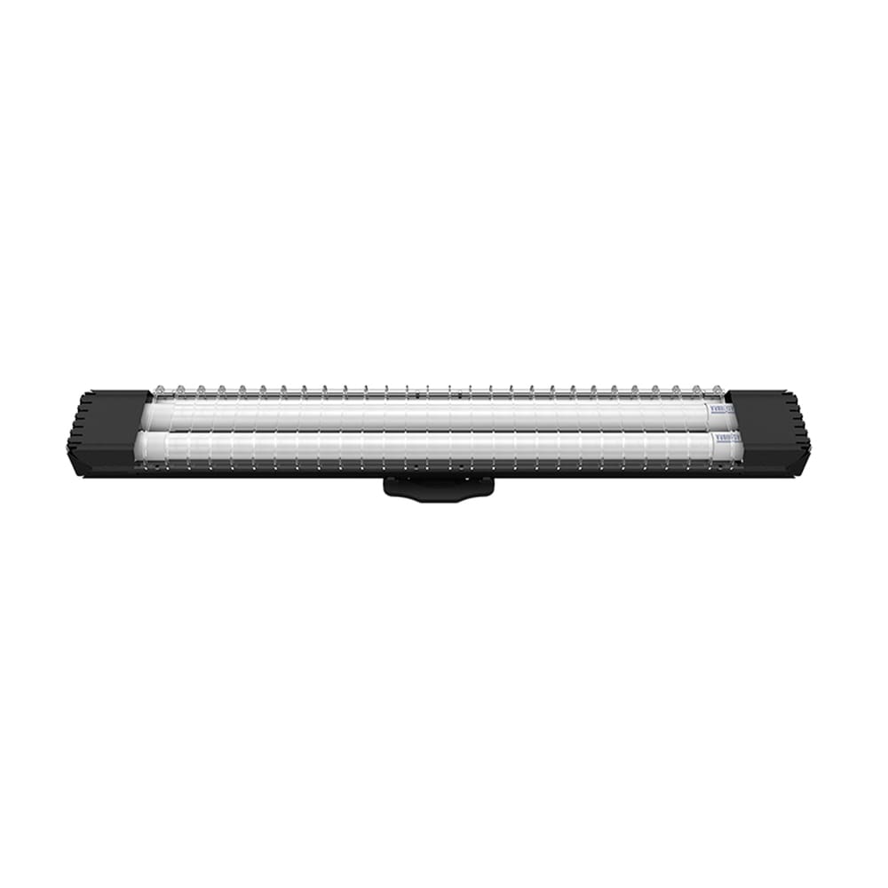Luminária Lumifacil 70cm Aletada Com 2 TubuLeds Luz 3000k Taschibra - Preto