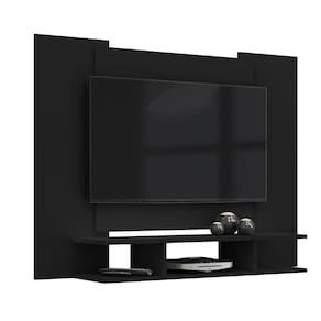 Estante Painel EJ Televisão 22 32 40 42 47 48 Polegadas com Nichos Sala Quarto Pequeno- Preto – RPM
