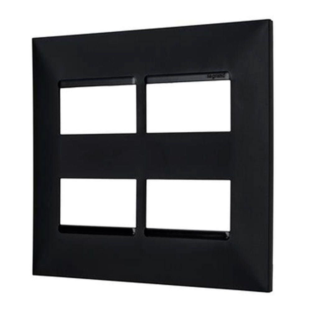 Placa Pial Plus + Preta 4x4 4 Módulos