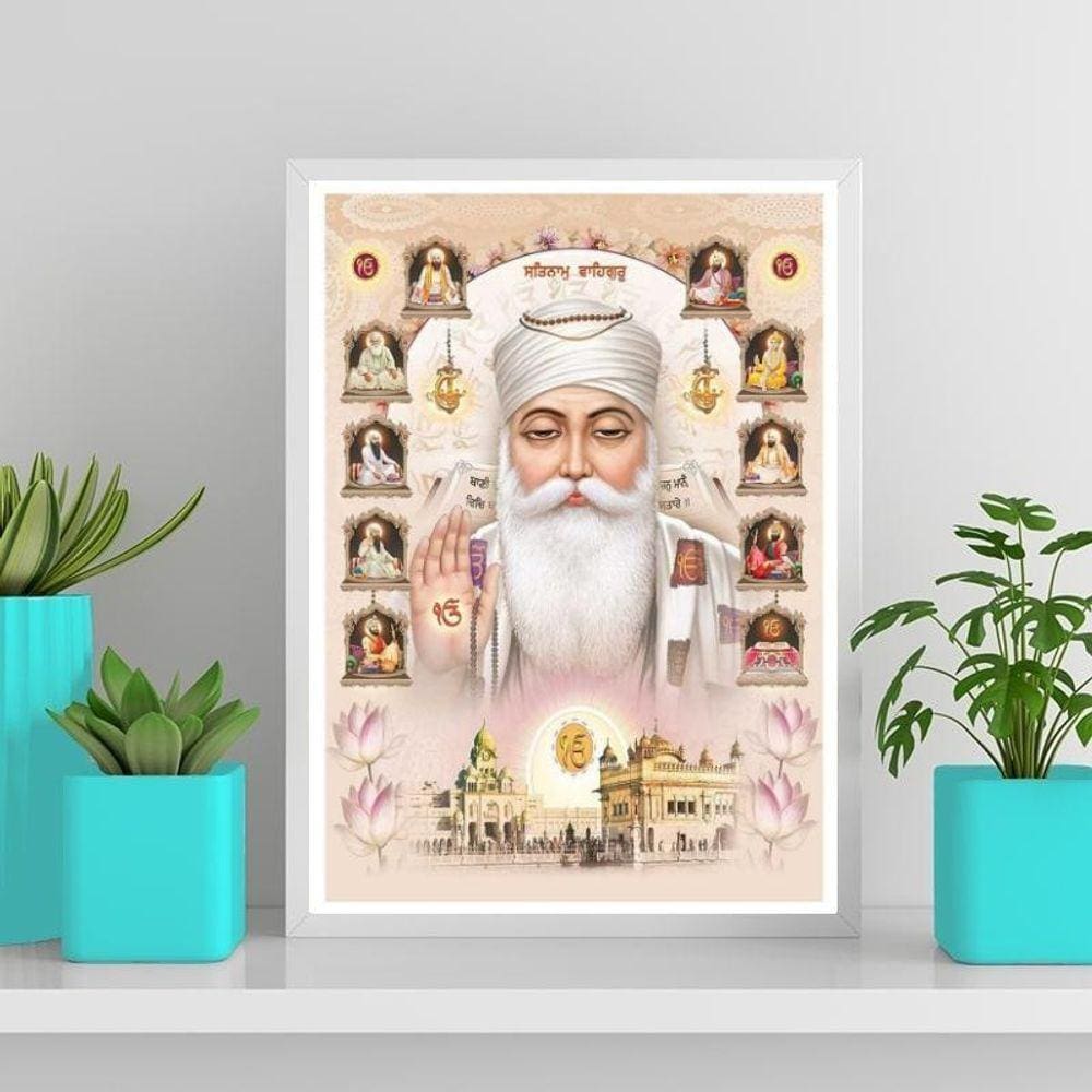 Quadro Guru Nanak Dev Ji 45X34Cm