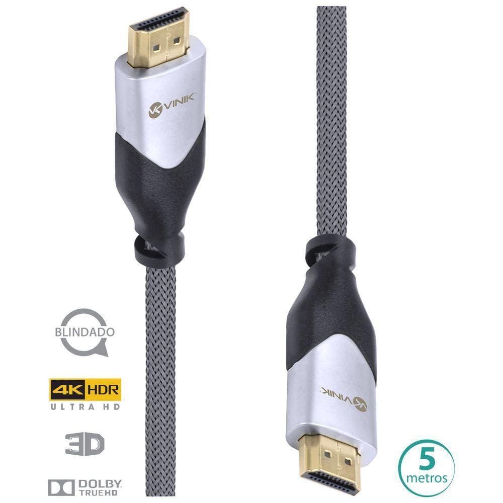 Cabo Hdmi 2.0 4K Ultra Hd 3D Conexao Ethernet Blindado Em Nylon 5 Metros - H20B-5