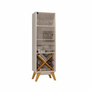 Cristaleira Graça 1 Porta E Adega Jcm Movelaria Off White Cinamomo