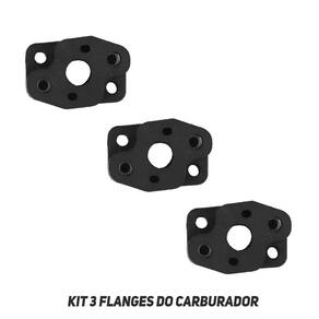 Kit 3 Flanges Brida Carburador Roçadeiras 26cc Sanre Brasil