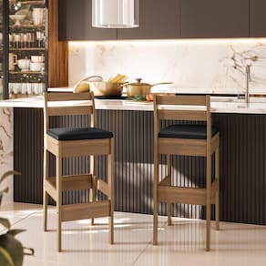 Conjunto com 02 Banquetas Gourmet Cedro Gold 11C
