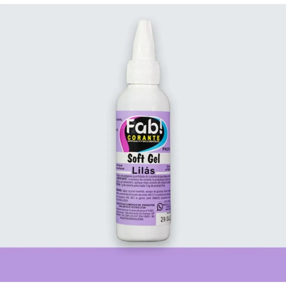 Corante Alimentício Soft Gel Lilás Fab 60g