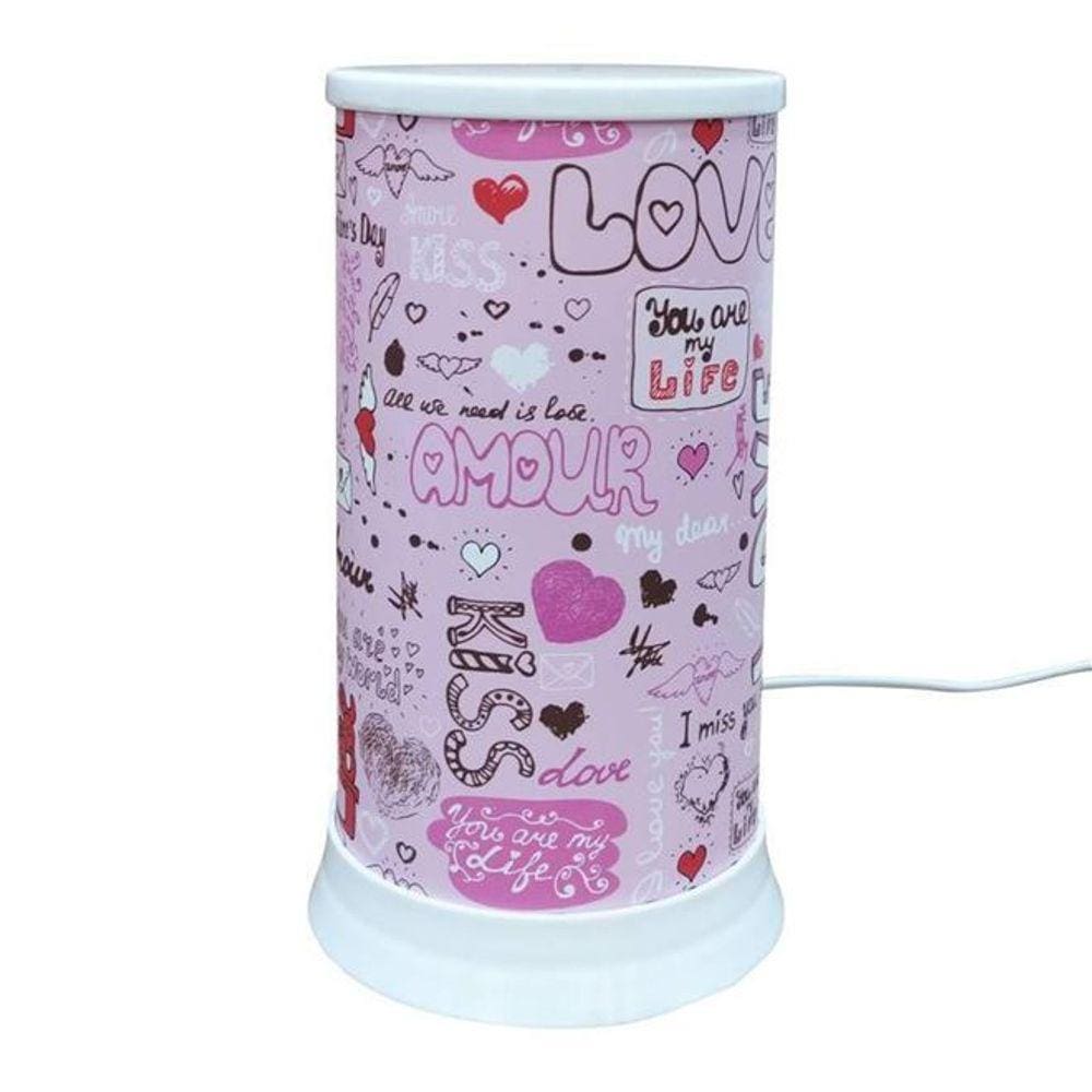 Luminária de Mesa Hug Lovers Pink