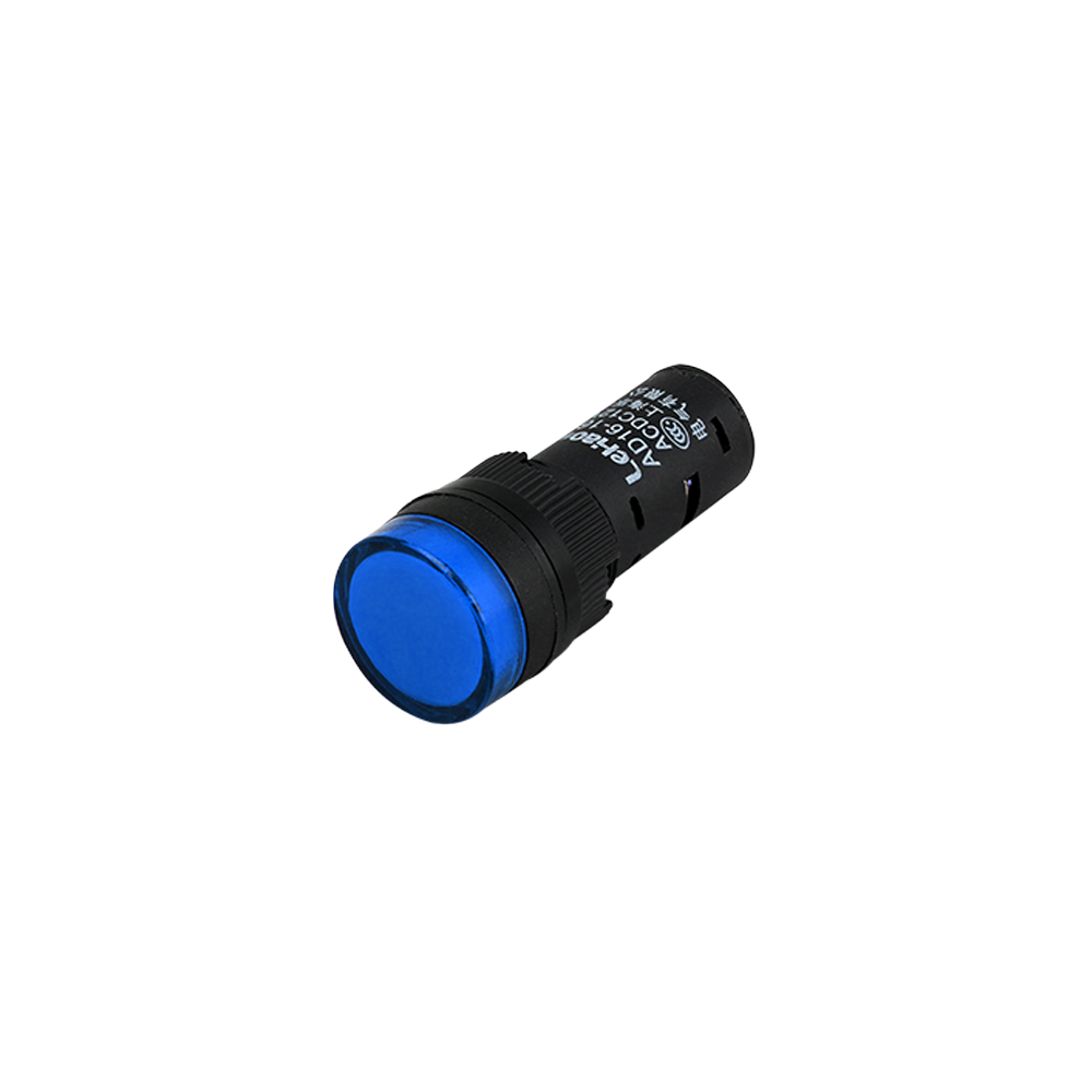 Sinaleiro Indicador C/ Led 12V - Ad16-16C - Azul 16Mm