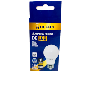Kit C/02 Lampada Bulbo De Led 15W 6500K E27 Branco Frio