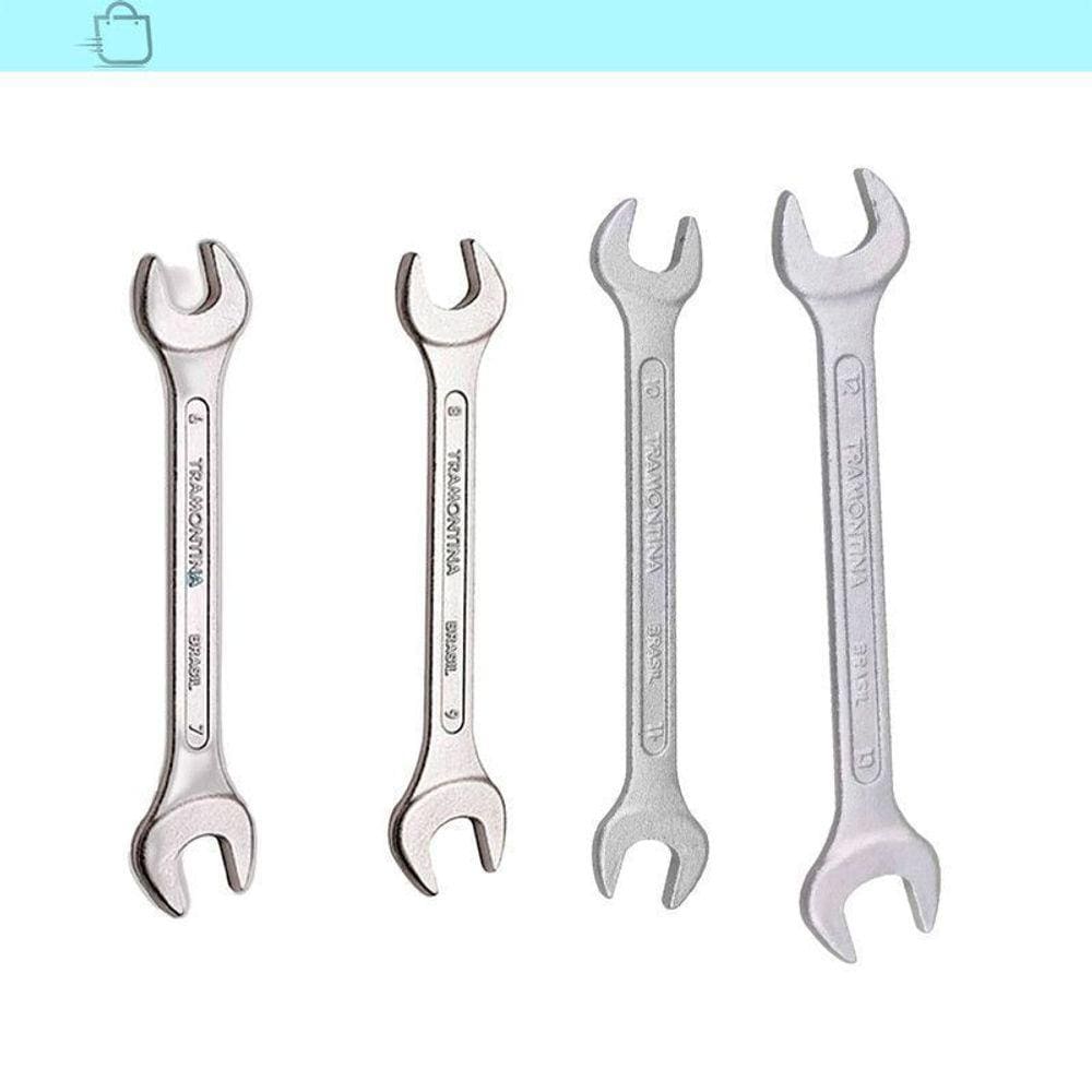 Kit Chave Fixa Tramontina Aço Cromado 4 Peças 6 a 13 mm