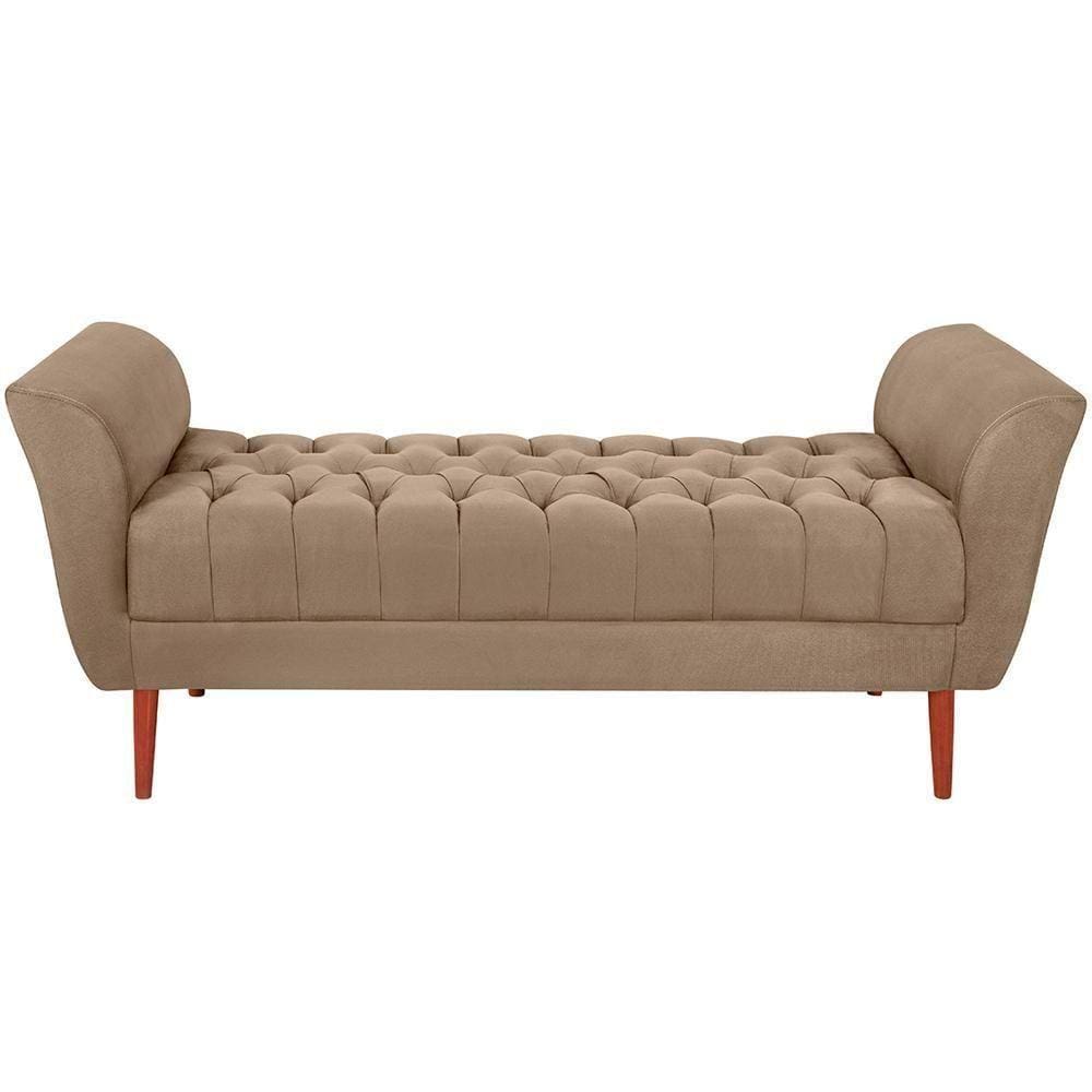 Recamier Grecia 150cm Suede Marrom Claro Mpassos Marrom Claro