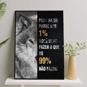 Quadro Lobo Empreendedorismo 45X34Cm