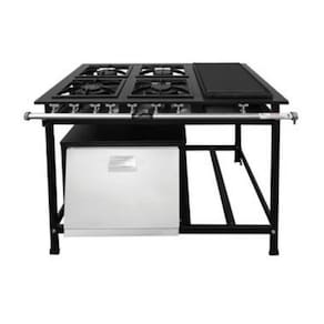 Fogão Industrial 4 Bocas com Forno e Chapa - Fundiferro