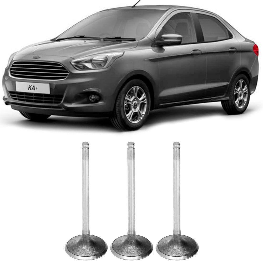 Jogo 3 Válvula Admissão Ford Ka Fiesta 1.0 12v Takao VADPG16