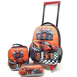 Kit Escolar Jogo De 3 Peças Mochila Lancheira Estojo Dl1383